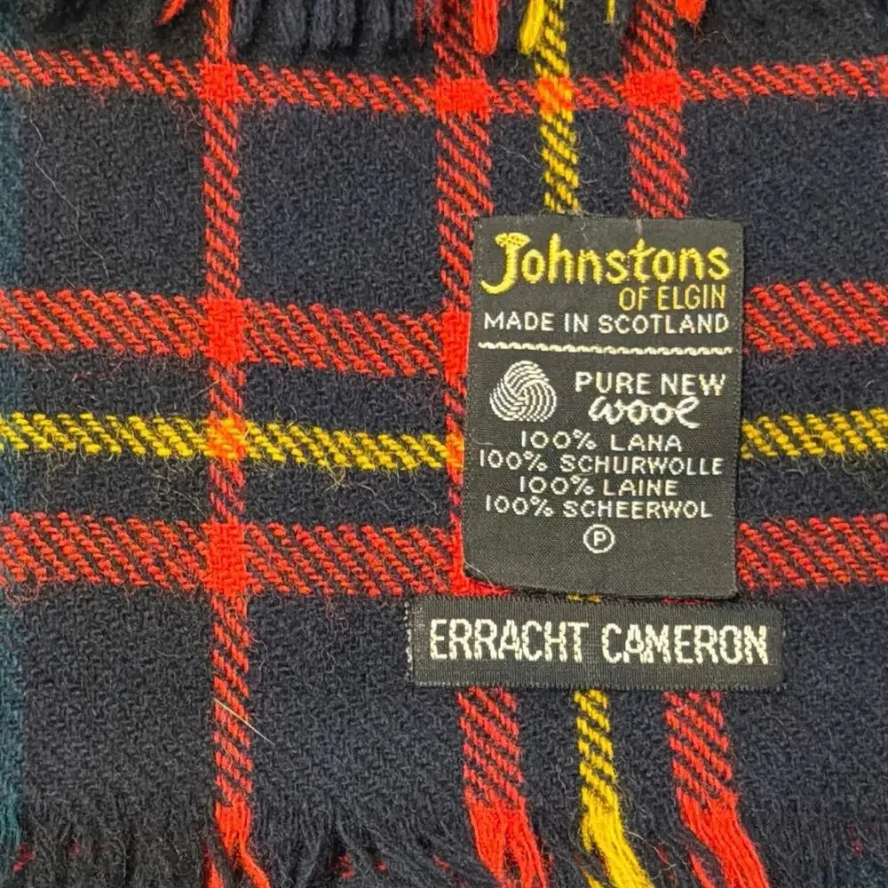 Johnstons of Elgin wool tartan scarf Cameron of Erracht modern clan pattern